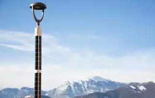 Soluxio solar product brochure image near mountains of Valembrilla Italy